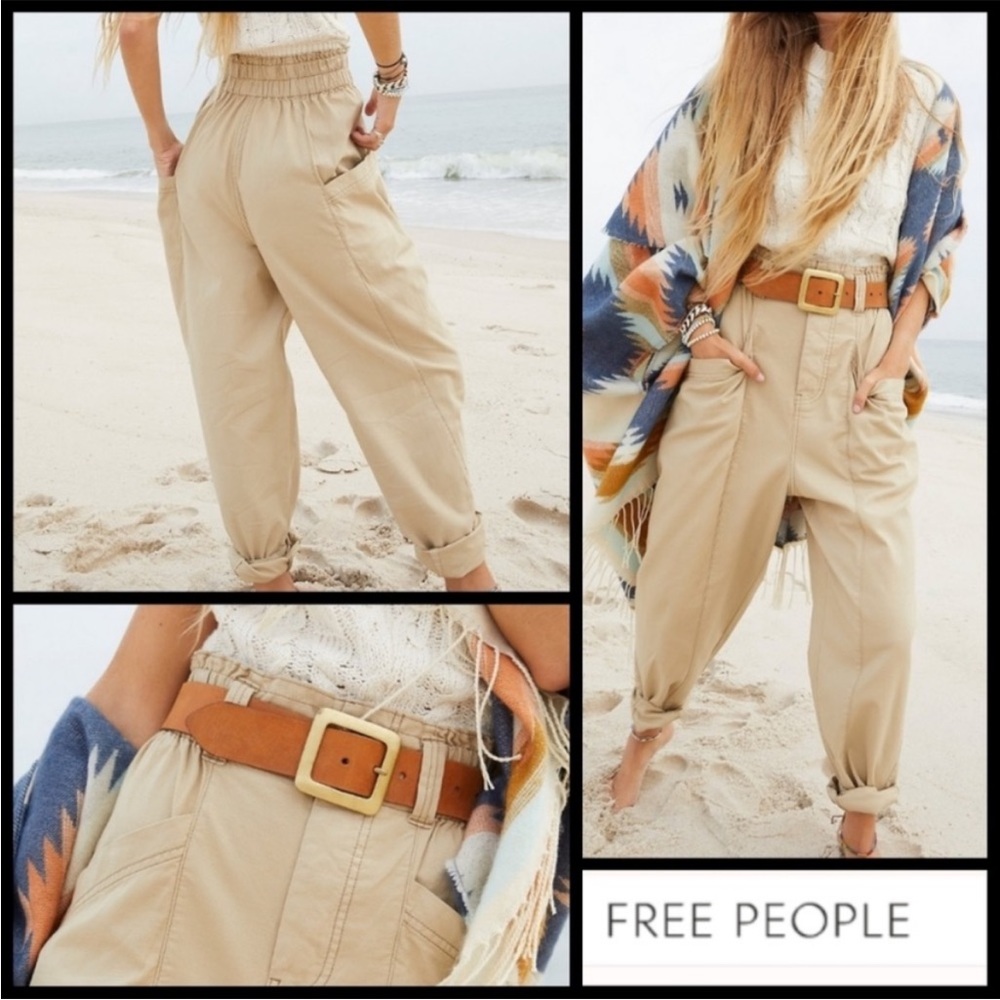 Free People Ready to Run Cinch Waist Pants Size Small